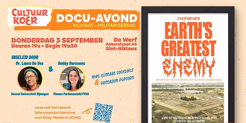 Docu-avond rond Klimaat en militarisering