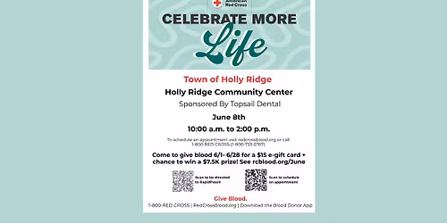 American Red Cross Blood Drive sponsored by Topsail Dental