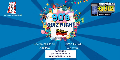 Speed Quiz and Sing-Along Bingo - 1990's Special!
