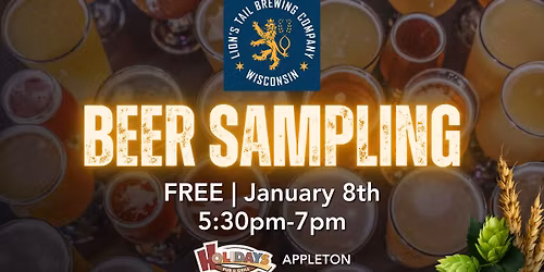 FREE Lion\u2019s Tale Brewing Co. Sampling at Holidays Pub & Grill - Appleton