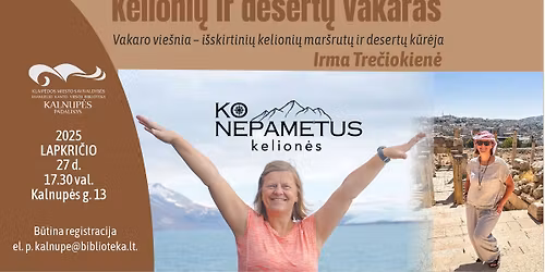Kelioni\u0173 ir desert\u0173 vakaras