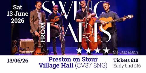 Swing from Paris at Preston on Stour Village Hall | 13 June