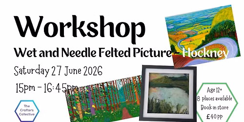 Wet and Needle Felted Picture - Hockney