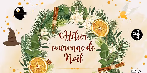 Atelier d'art floral duo enfant\/adulte- Couronne de No\u00ebl (traditionnelle, Harry Potter,..) COMPLET