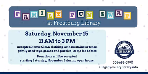 Frostburg Library Family Fun Swap