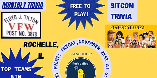 Sitcom Trivia at the Rochelle VFW!