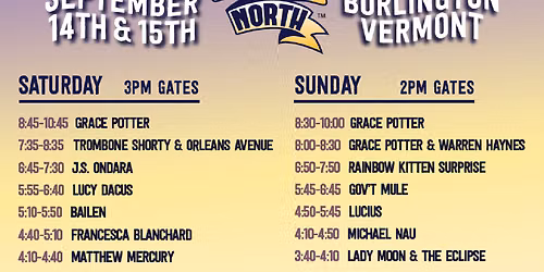 2026 Grand Point North Festival - 3 Day Pass at Burlington Waterfront Park