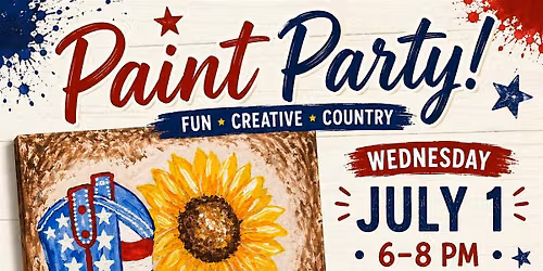 Patriotic Boot & Sunflower Paint Party