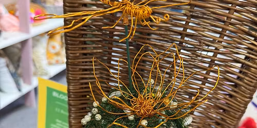 Beaded garden stake