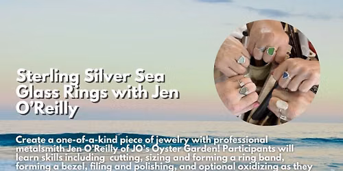 Sterling Silver Sea Glass Ring Workshop with Jen O'Reilly at Tuckerton Seaport