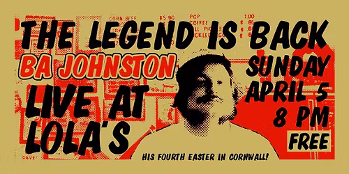 BA Johnston LIVE at Lola's! FREE SHOW!