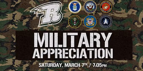MILITARY APPRECIATION NIGHT: Rapid City Rush vs Wheeling Nailers