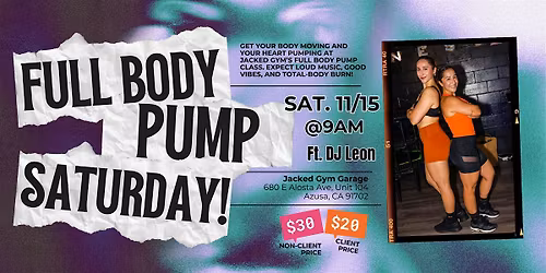 Full Body Pump Bootcamp at Jacked Gym