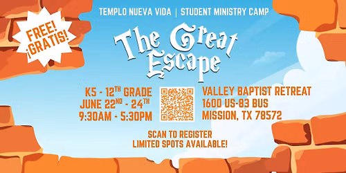 The Great Escape | Student Ministry Camp