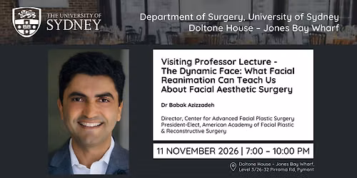 Visiting Professor Lecture - Dr Babak Azizzadeh