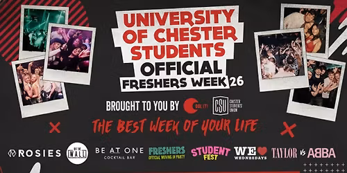 University Of Chester Students - OFFICIAL - All Access Freshers Wristband 2026