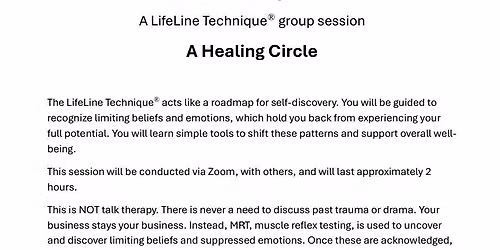 Lifeline Circle (Every 3rd Tuesday of the month) 7pm