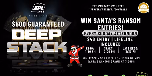 $500GTD Sunday Deepstack @ The Portadown Hotel