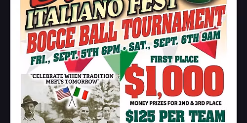 40th Annual Bravo Italiano Festival Bocce Ball Tournament