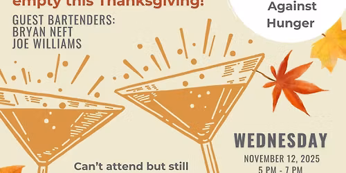 Cocktails for a Cause:  Hunger Can't Wait