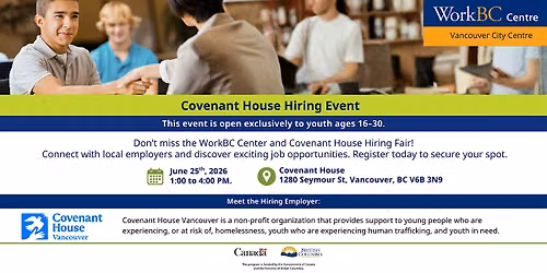 Covenant House Hiring Fair l WorkBC Centre - Vancouver