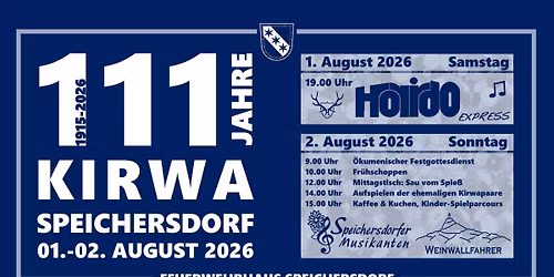 111 Jahre Kirwa Speichersdorf - Jubil\u00e4um