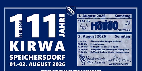 111 Jahre Kirwa Speichersdorf - Jubil\u00e4um