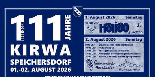 111 Jahre Kirwa Speichersdorf - Jubil\u00e4um