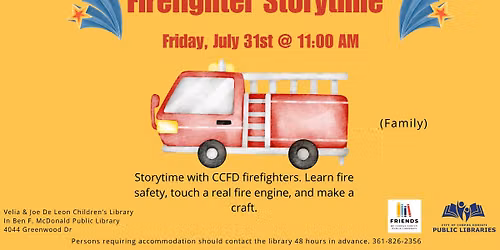Firefighter Storytime