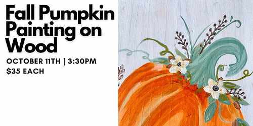 Fall Pumpkin Painting on Wood