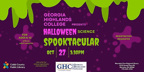 Halloween Science Spooktacular with Georgia Highlands College