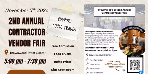 Brownwood\u2019s 2nd Annual Contractor Vendor Fair