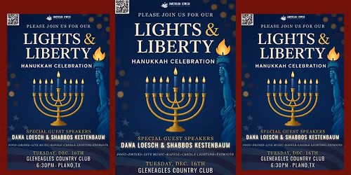 Lights & Liberty Annual Hanukkah Celebration! Featuring Dana Loesch, Shabbos Kestenbaum & More!