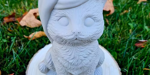 Santa Kitty Ceramic Painting for a cause (Project Meow Fundraising)