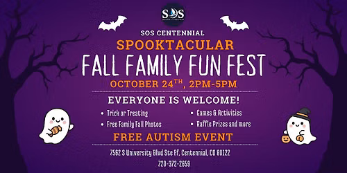 FREE Autism Event: Spooktacular Fall Family Fun Fest