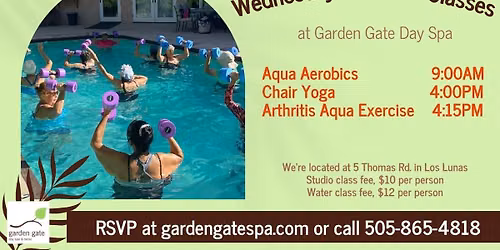 WEDNESDAY Exercise & Wellness Classes at Garden Gate Day Spa & Salon