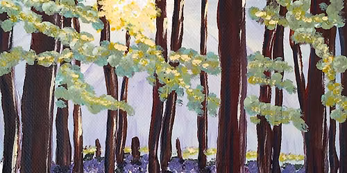 Brush and Bottle Painting: Sunset In Lavender Wood, London