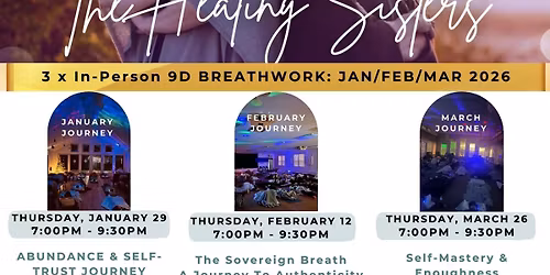 ONCE A YEAR CHRISTMAS - BREATHWORK GIFT CERTIFICATE PKG with The Healing Sisters - JAN\/FEB\/MAR 2026