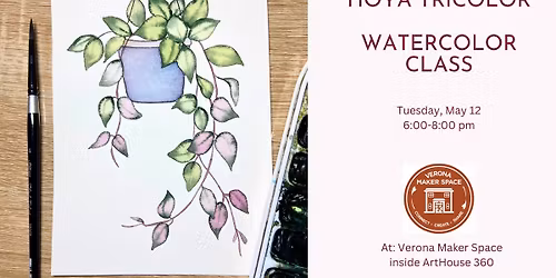 Paint a Hoya Tricolor in Watercolors
