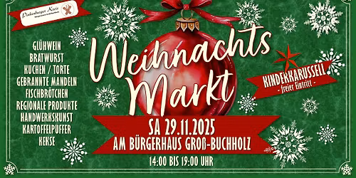 Weihnachtsmarkt am B\u00fcrgerhaus Gro\u00df-Buchholz