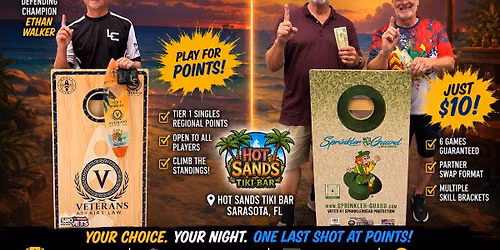 Monday Cornhole - Regional Blind Draw or SWAP