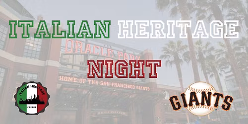 San Francisco Giants Italian Heritage Night at Oracle Park