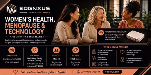 Women\u2019s Health, Menopause & Technology