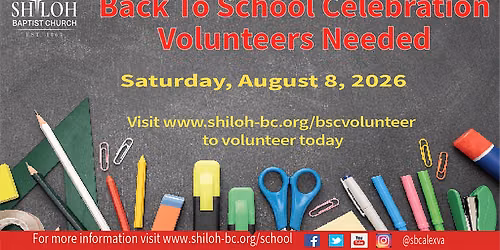 Back To School Celebration Volunteers