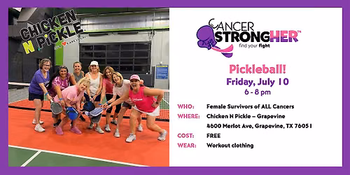Cancer StrongHER Pickleball \u2014 July 10, 2026