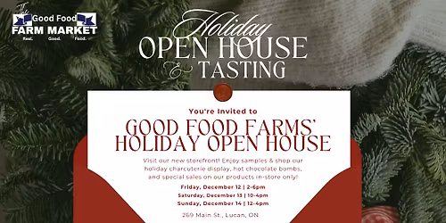 Good Food Farms Holiday Open House & Tasting! 