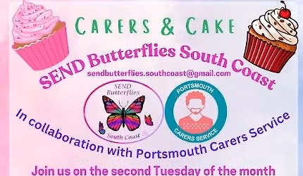 Carers & Cake with SEND Butterflies South Coast & Portsmouth Carers Centre