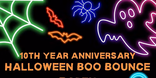 \ud83c\udf89 10th Year Anniversary & Halloween Boo Bounce Back Party! \ud83d\udc7b\ud83c\udf88