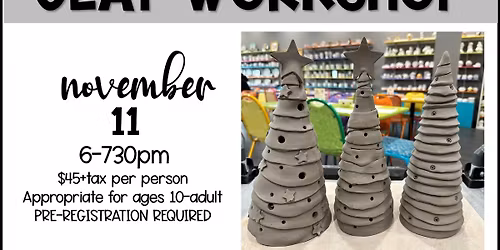 Holiday Trees Clay Workshop