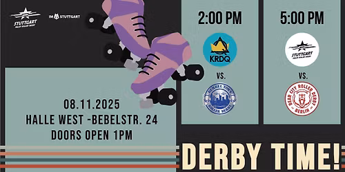 ROLLER DERBY BUNDESLIGA LIVE: Stuttgart vs. Berlin & KRDQ vs. Frankfurt